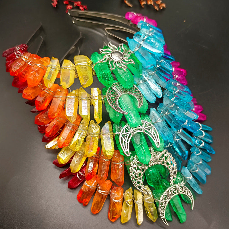 Rainbow Crystal Crown Hairband