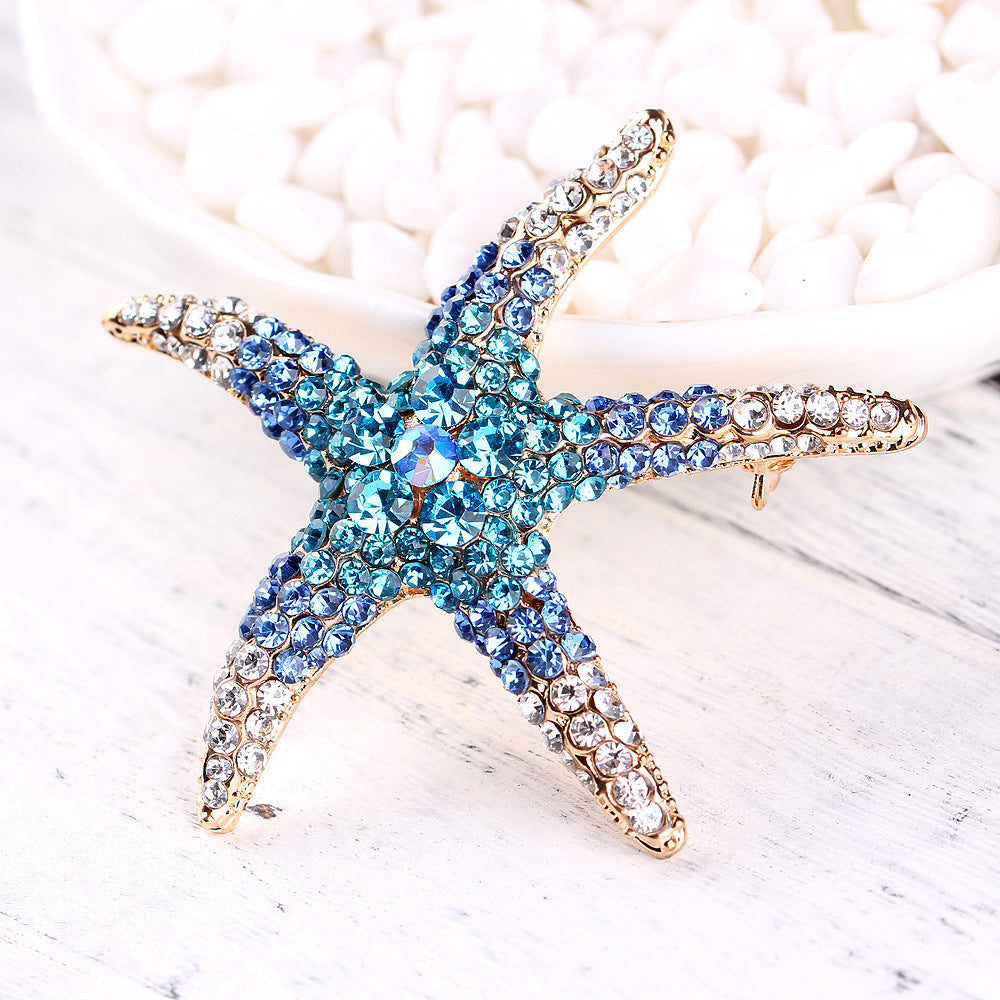 "Star of the Sea" -  Diamond  Brooch