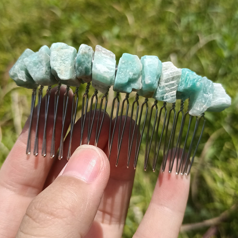 Natural Crystal Haircomb