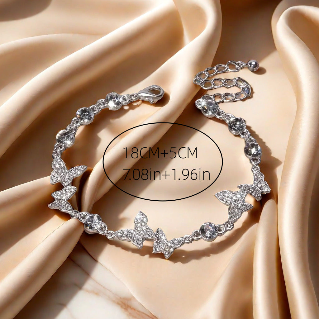 "Spread Your Wings" - Adjustable Zircon Butterfly Bracelet