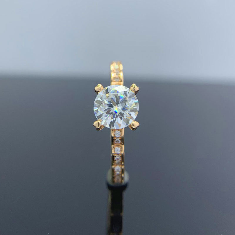 "Wave" - Moissanite Diamond Ring
