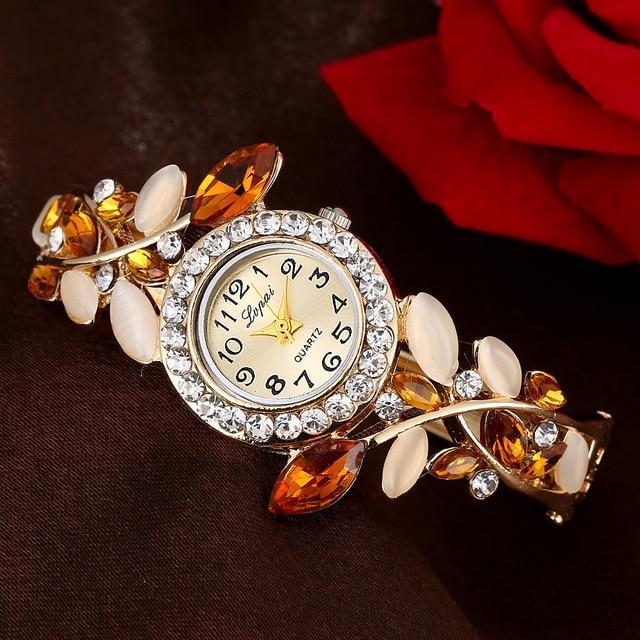 "Old Flower" - Crystal Women's Bracelet Watch
