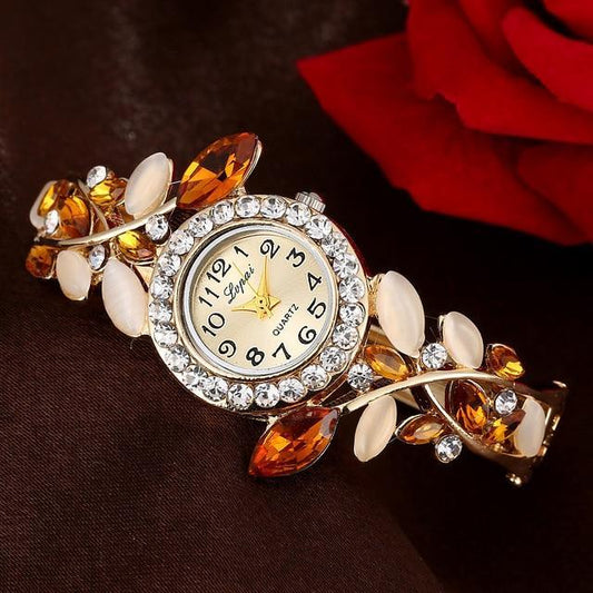 "Old Flower" - Crystal Women's Bracelet Watch