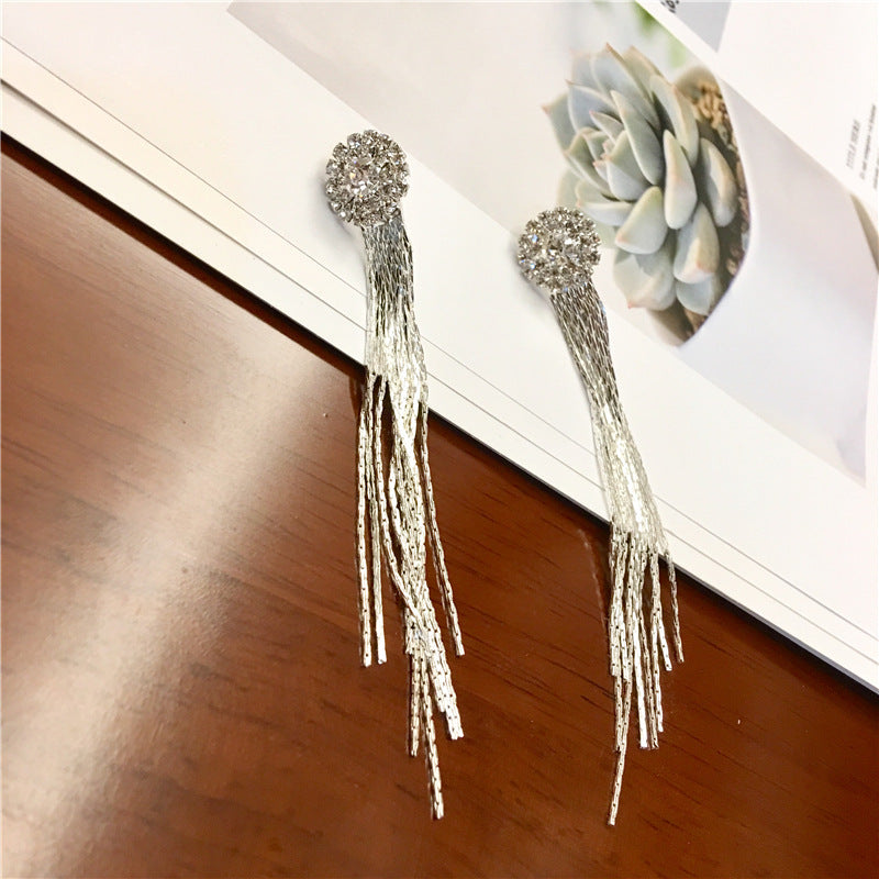 Crystal Tassel Earrings