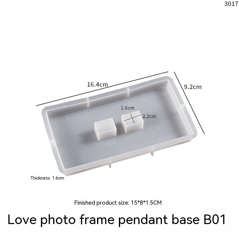 DIY Crystal Glue Love Photo Frame Mold
