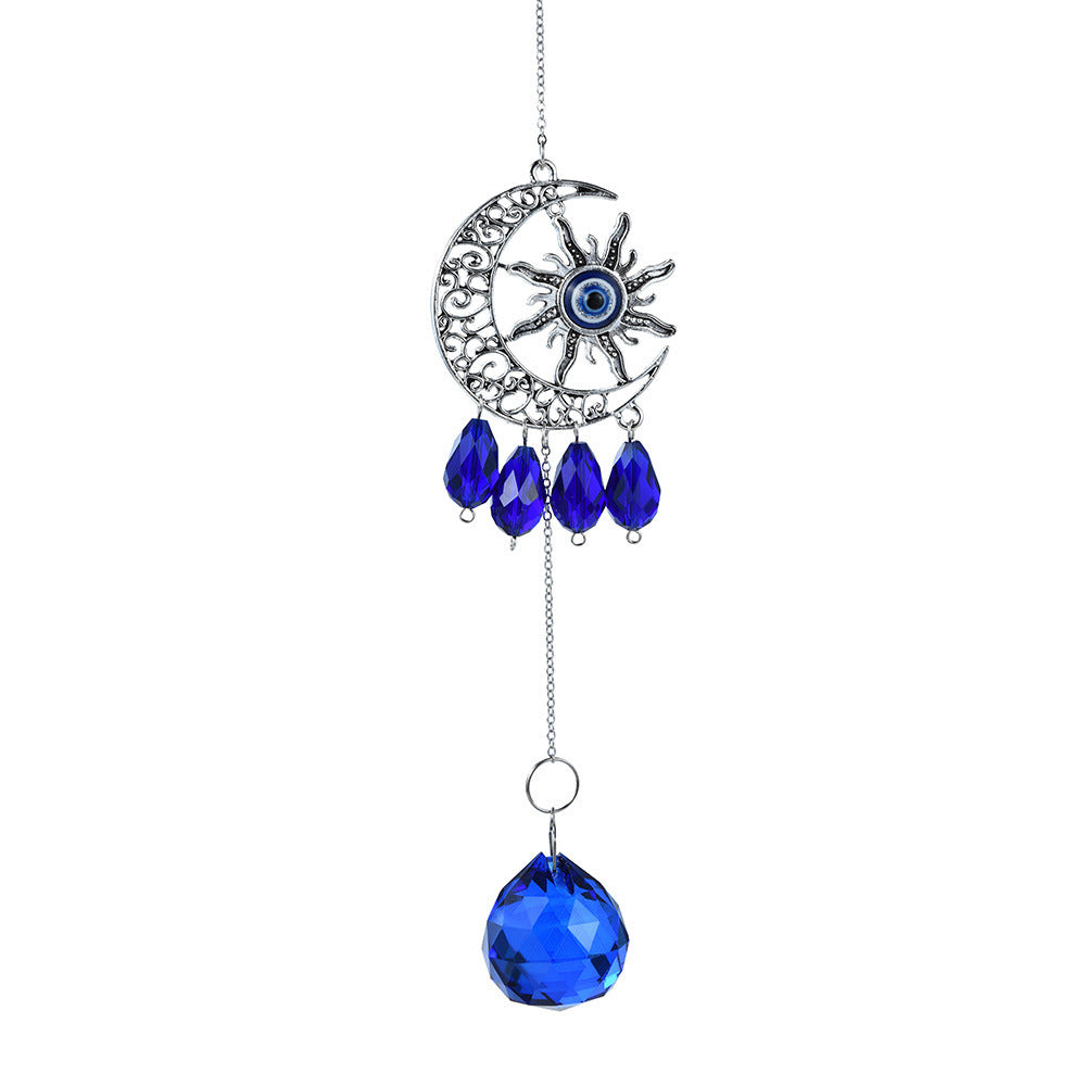 Crystal Evil Eye Wind Chimes for Home and Garden