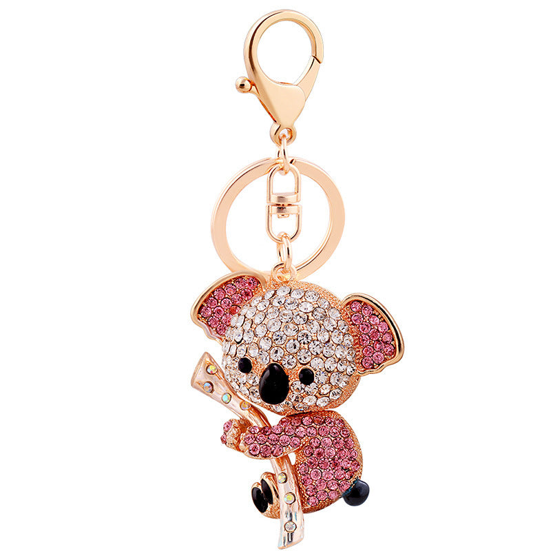 "I love Koala" - Diamond-embedded Koala Keychain