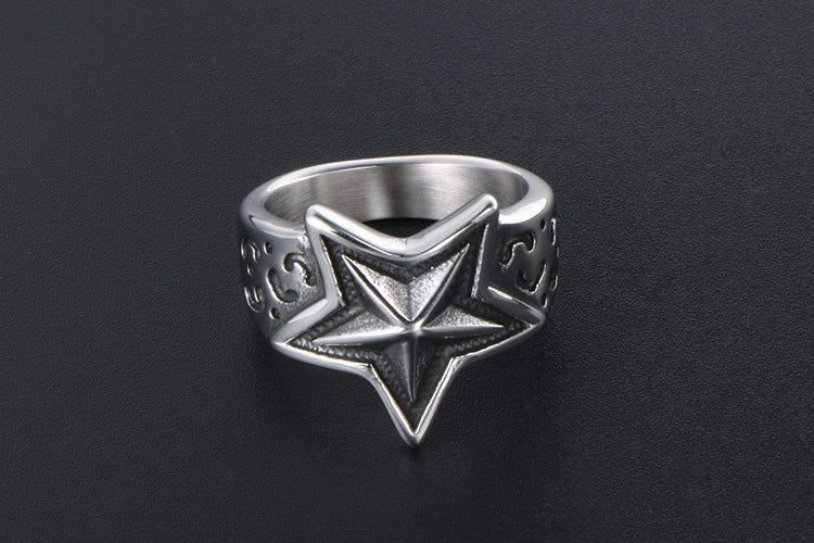 Leopard Star Titanium Steel Ring
