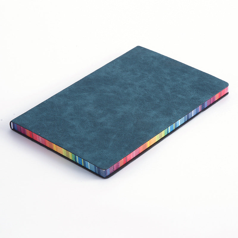 "Write in Color" - A5 Leather Cover Rainbow Paper Journal