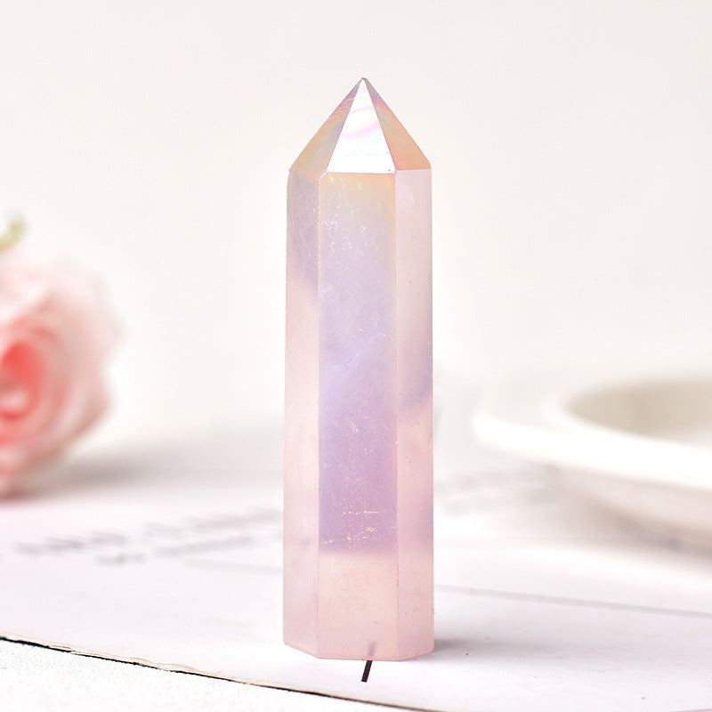 Natural Rose Quartz Healing Crystal Sculpture