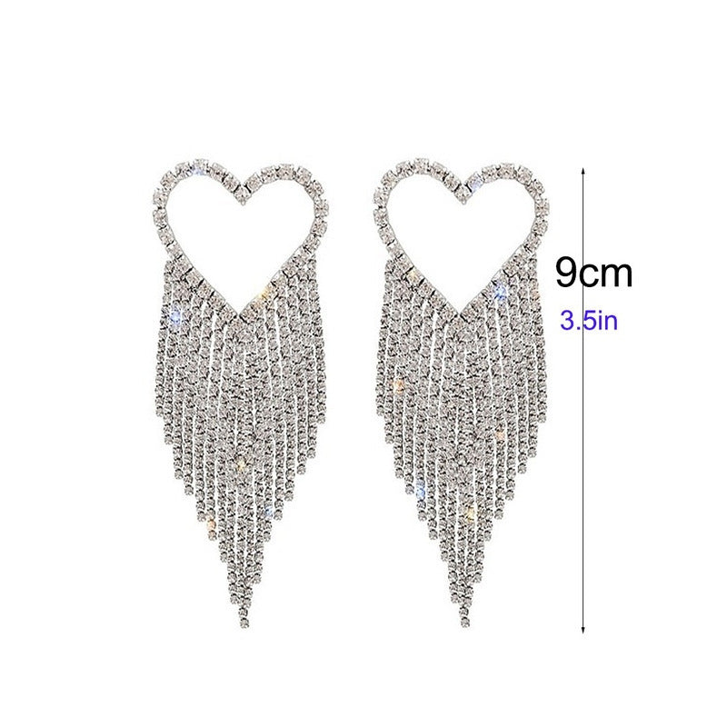 "Hollywood Heart" - Dangle Earrings