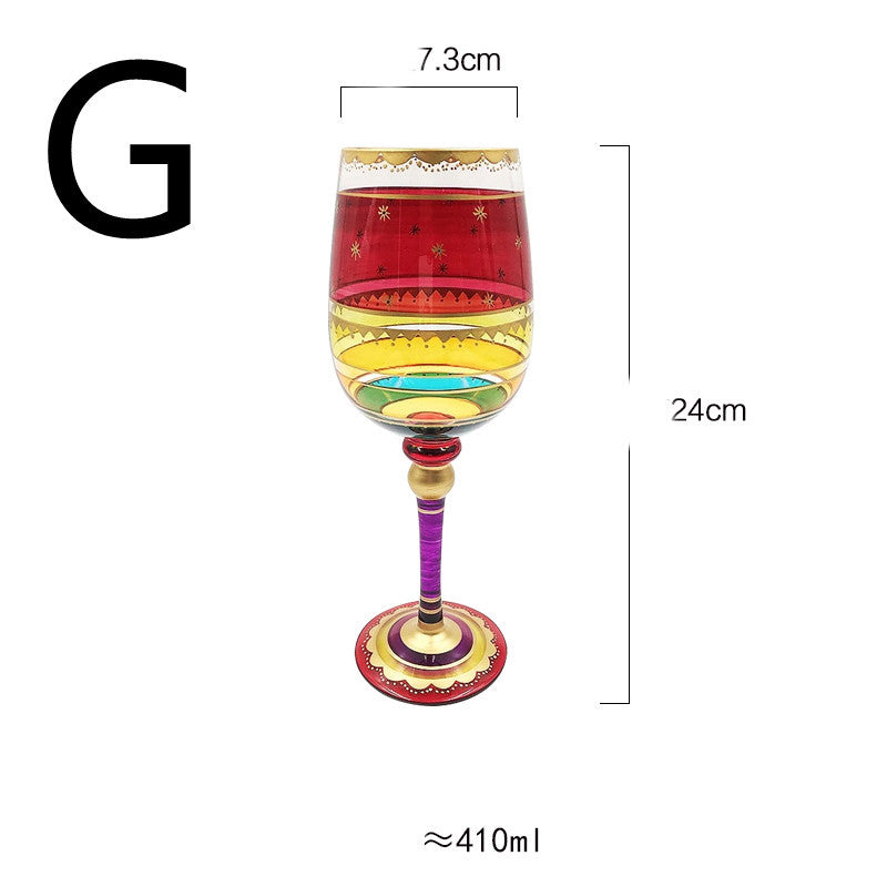 "Vibrant Buzz" - Hand-painted Wine Glass