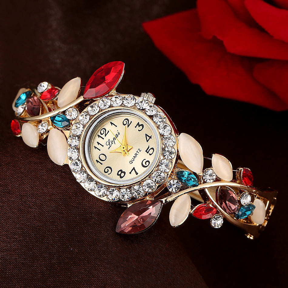 "Old Flower" - Crystal Women's Bracelet Watch