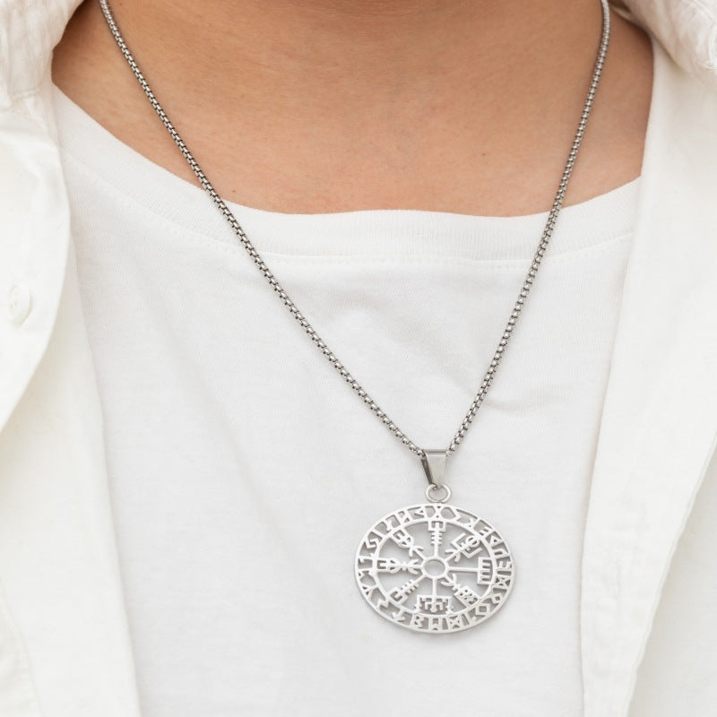 Viking Rune Titanium Steel Necklace