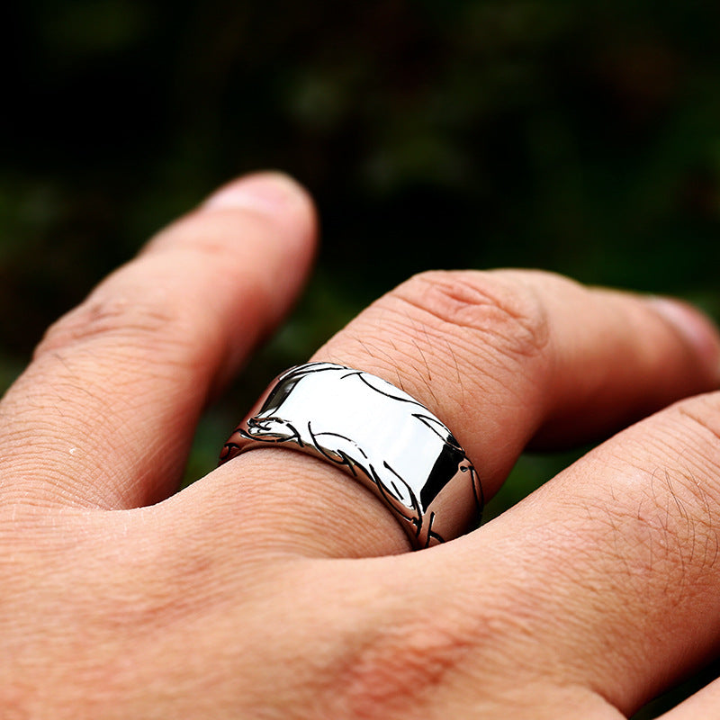 "Linked In" - Celtic Style Stainless Steel Ring
