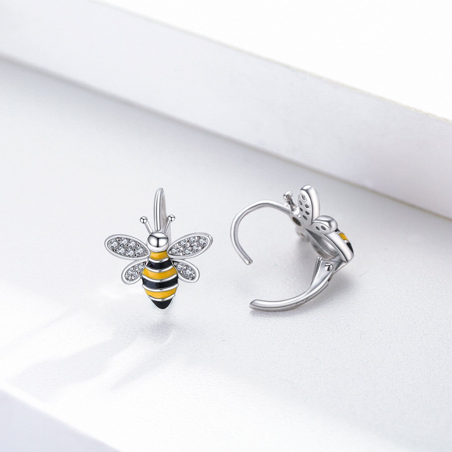 "Beehave" - Sterling Silver Bee Earrings