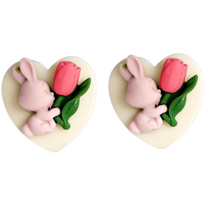 Sweet Bunny Tulip Earrings