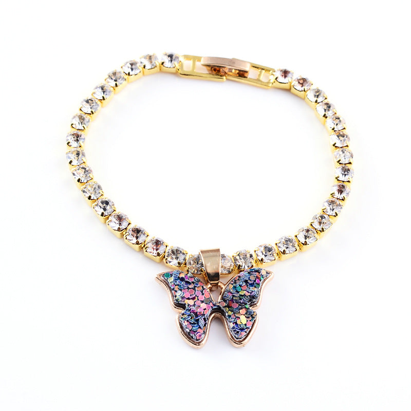 Colorful Sequin Butterfly Bracelet