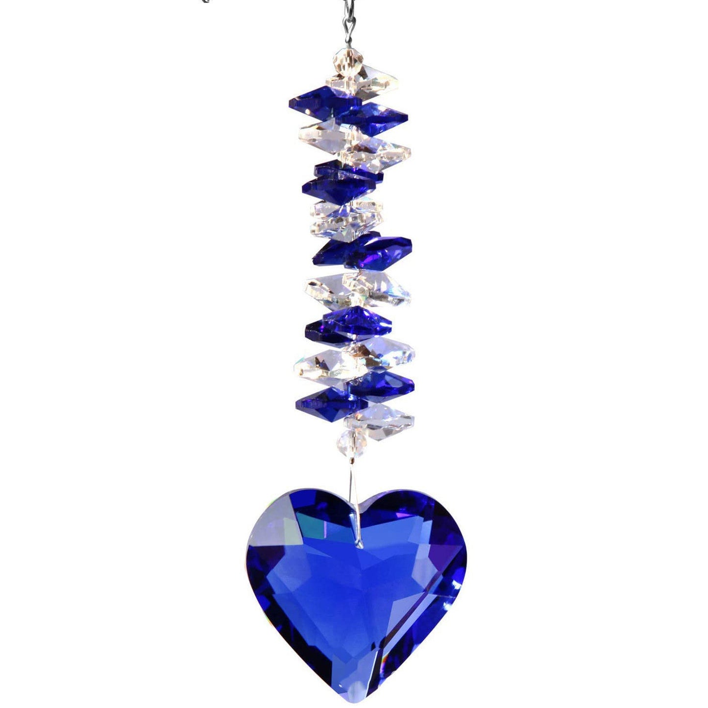 Heart-shaped Crystal Suncatcher for Home and Garden
