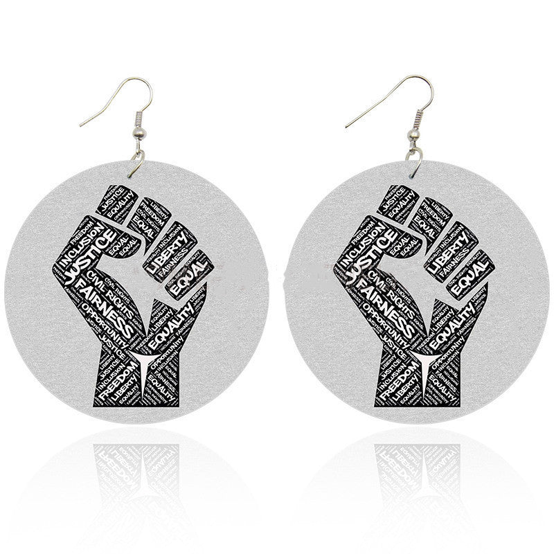 Multicolored Fist Dangle Earrings