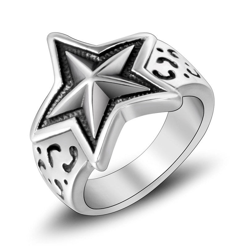 Leopard Star Titanium Steel Ring