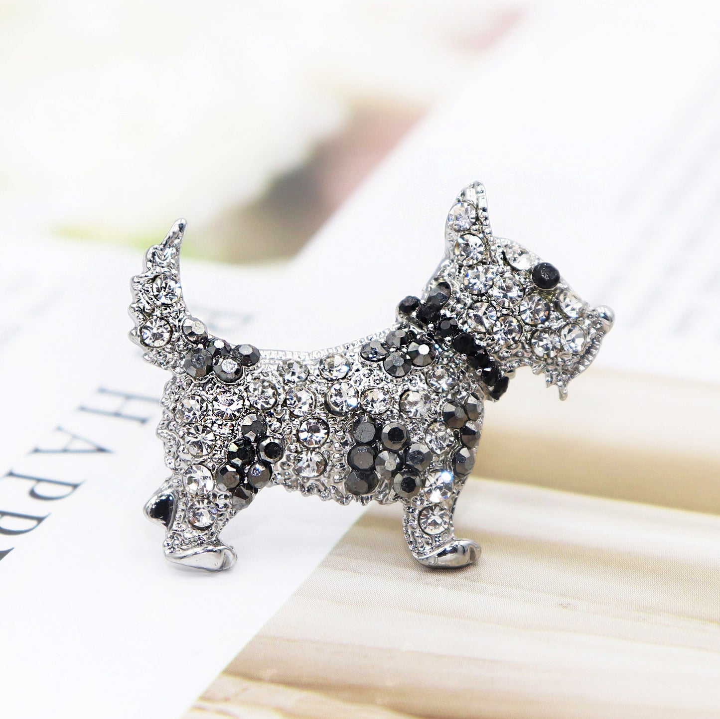 "Puppy Love" - Diamond Brooch