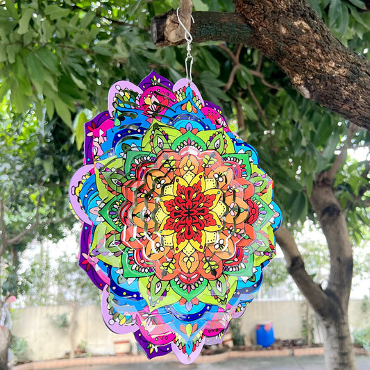 Handmade Multicolor Mandala Suncatcher for Garden