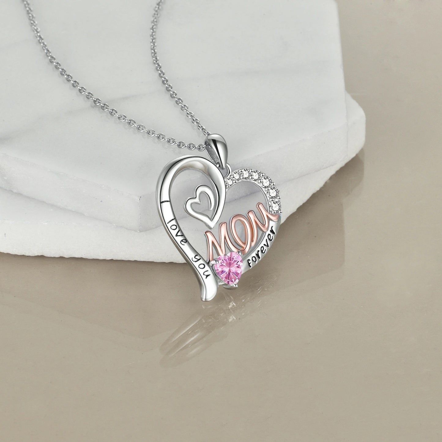 "I Love You Forever Mom" - Sterling Silver Necklace