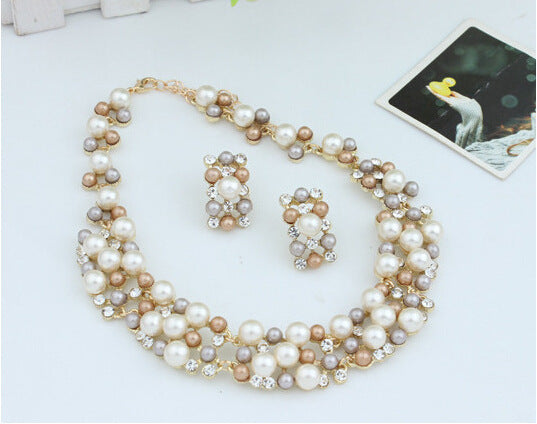 Short Shining Pearl Gemstone Jewelry Sets