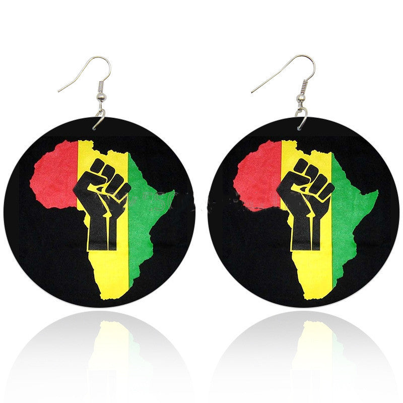 Multicolored Fist Dangle Earrings