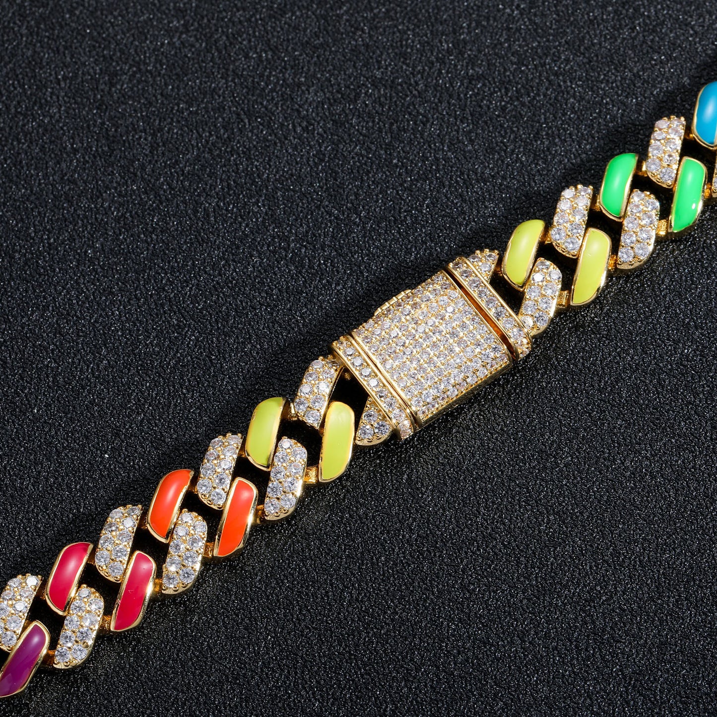 "Candy Shop" - Multicolor Cuban Chain Necklace + Bracelet