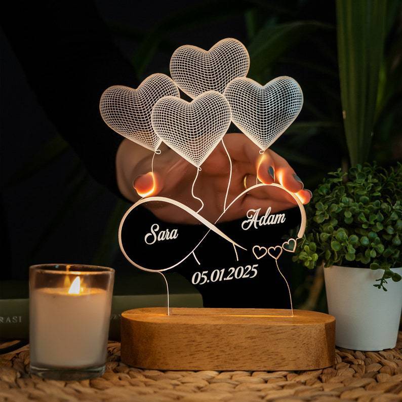 Personalized  LED Heart Figurine