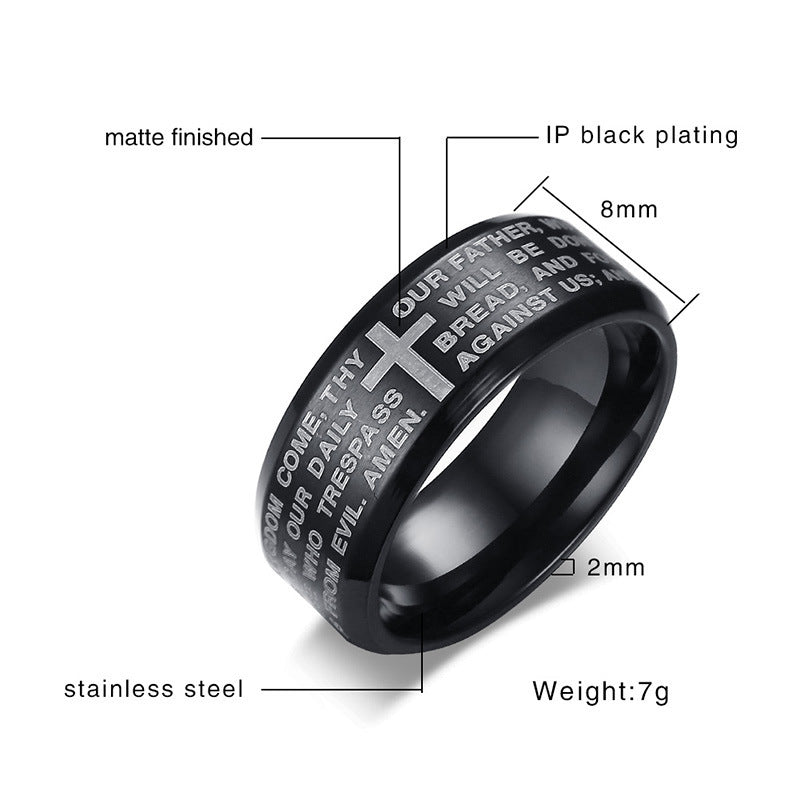 Sanskrit Stainless Steel Ring