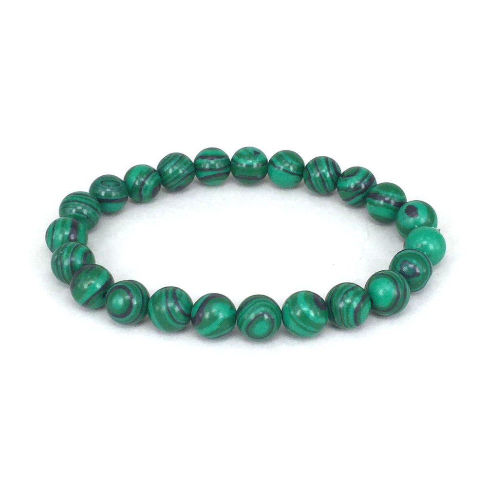 Classic Black Matte Green Malachite Bracelets