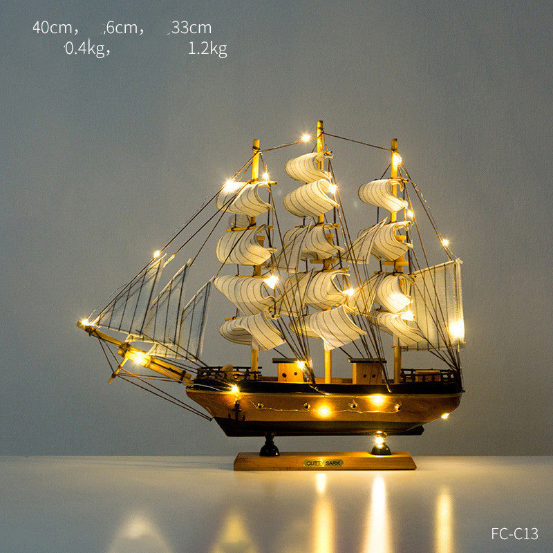 Crafted Ship Figurines for Home Decor