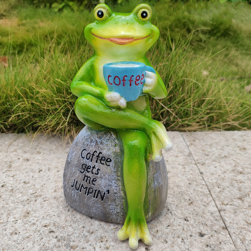 "Coffee Gets Me Jumpin'" - Sculptures for Garden