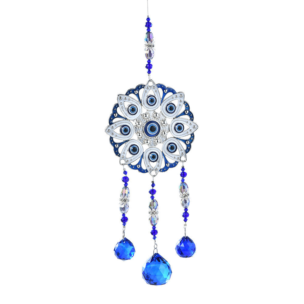 Crystal Evil Eye Wind Chimes for Home and Garden