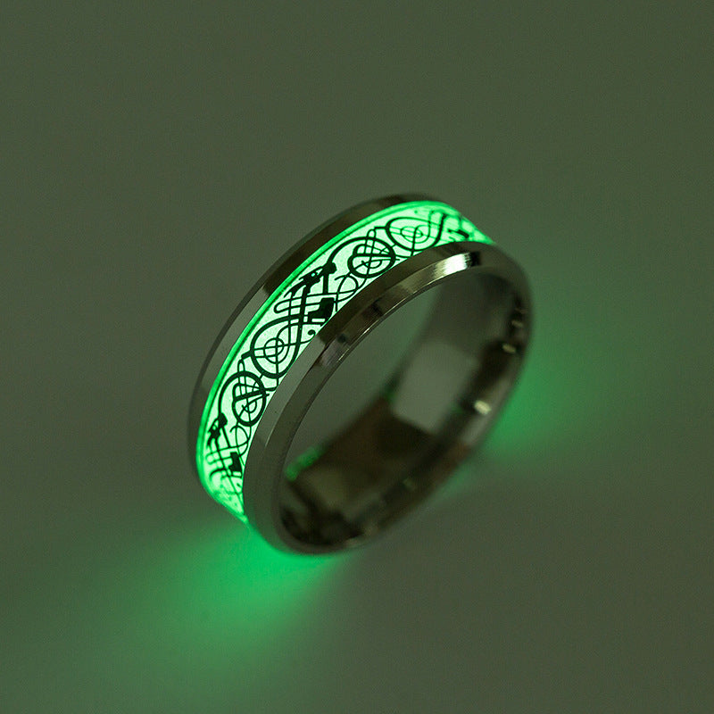 Luminous Dragon Pattern Ring