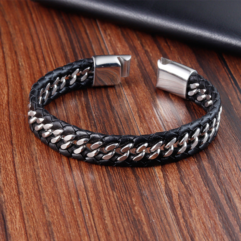 Commemorative Travel Leather Bracelet