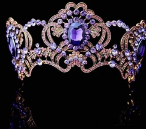 Amethyst Crystal Bridal Tiara