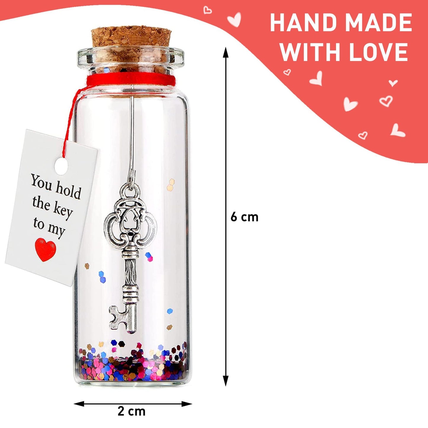 "You Hold the Key to My Heart" - Valentine's Day Wishing Bottle Pendant
