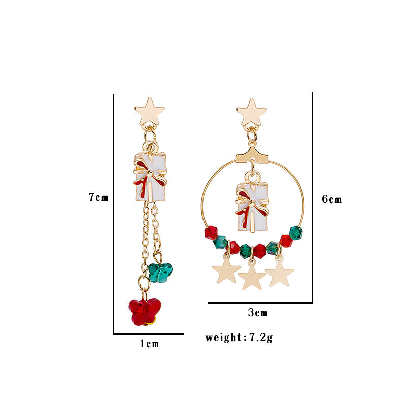 Christmas Elk Star Pendant Earrings