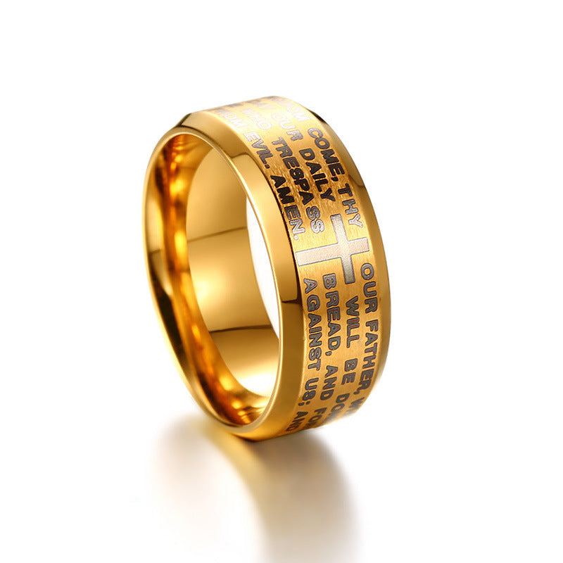 Sanskrit Stainless Steel Ring