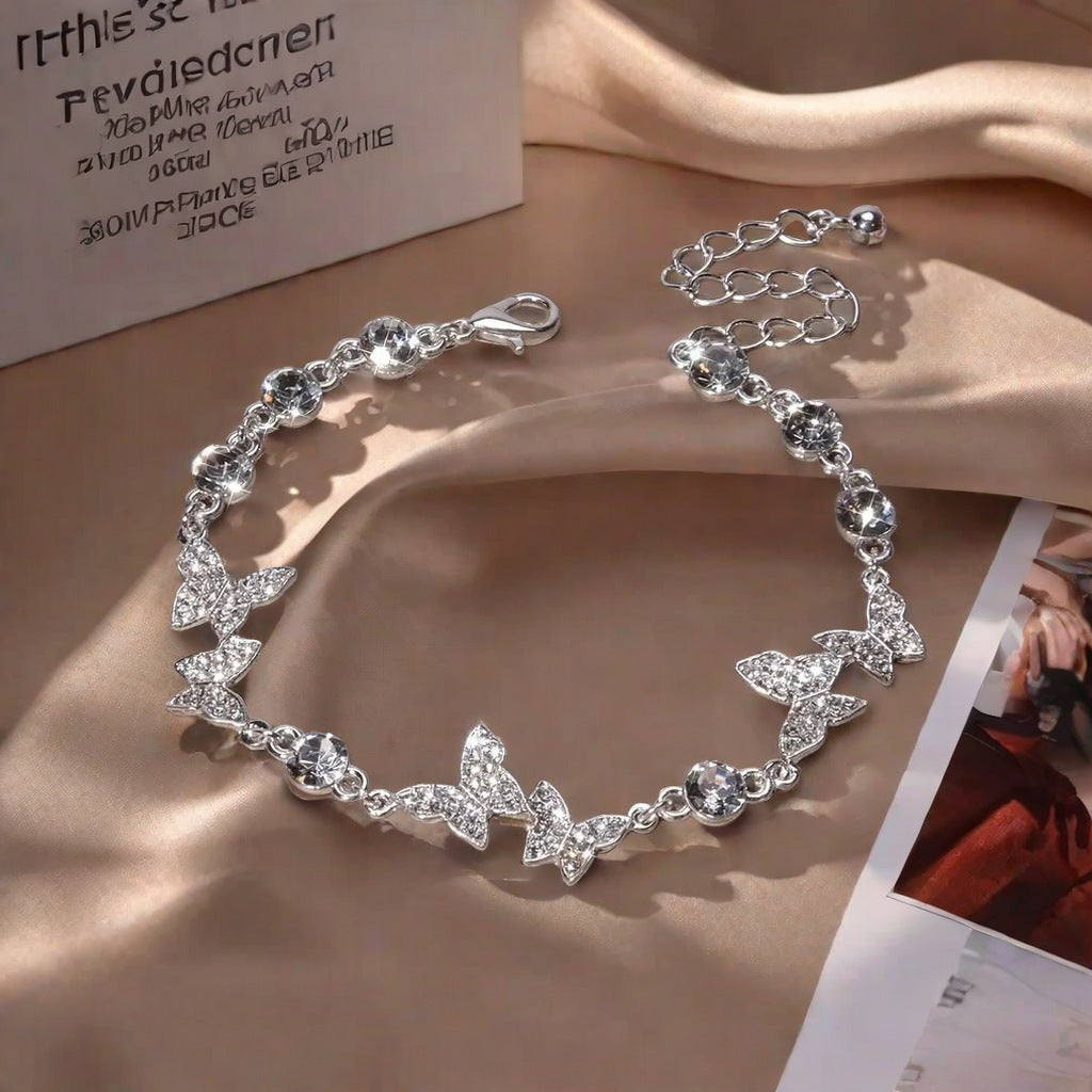 "Spread Your Wings" - Adjustable Zircon Butterfly Bracelet