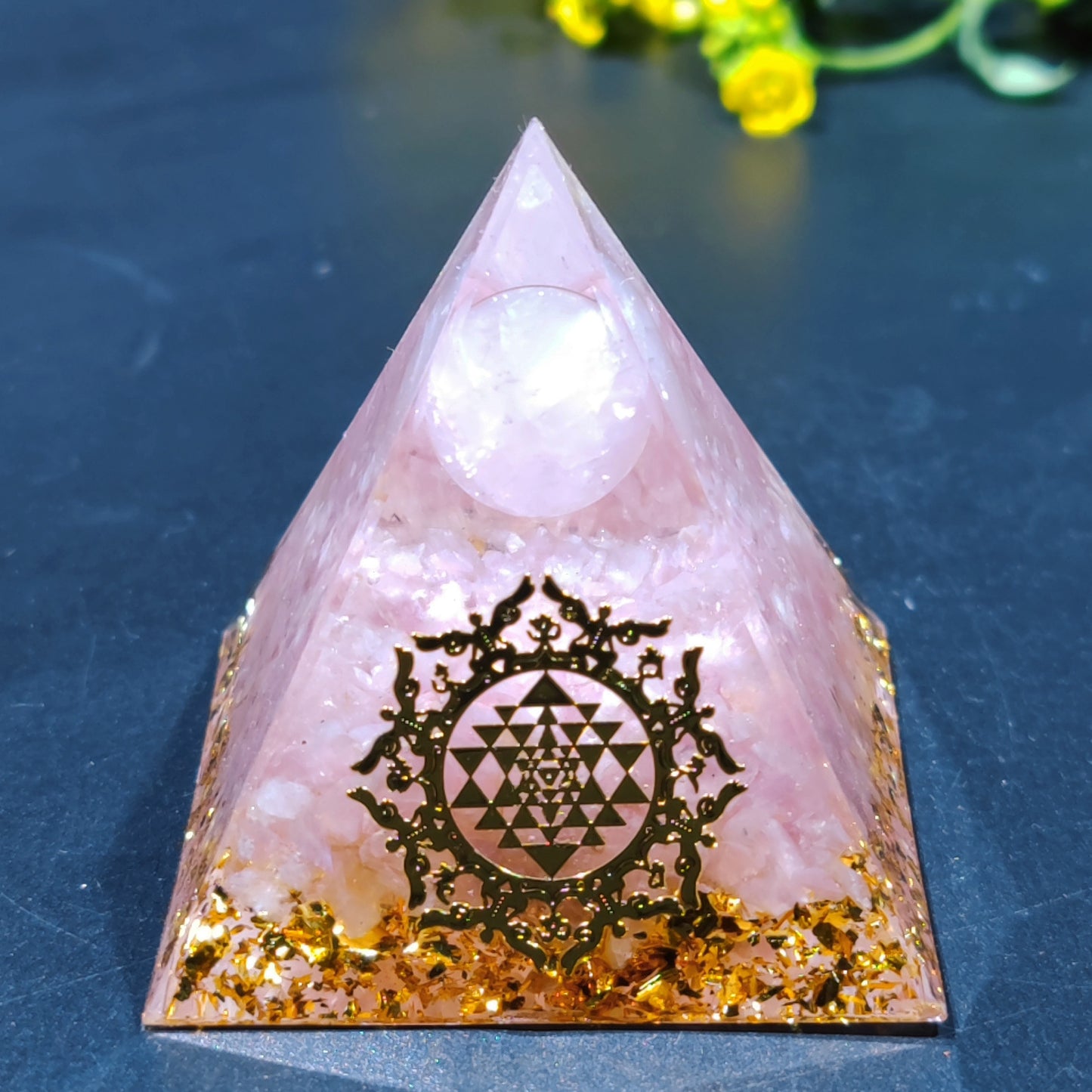 Crushed Stone Pyramid Figurine