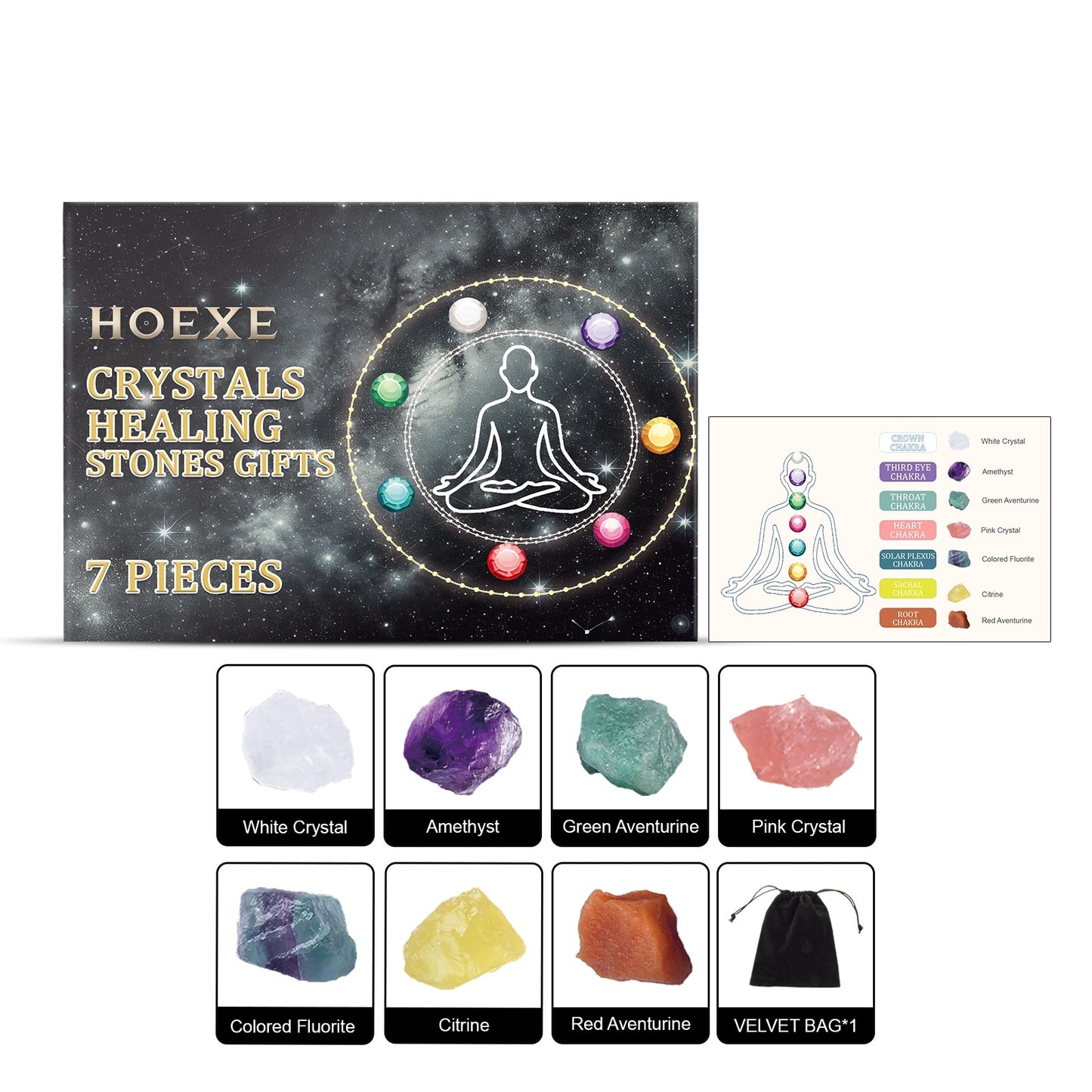 "Spiritual Healing Stones Gift" - Crystal Healing Stones set