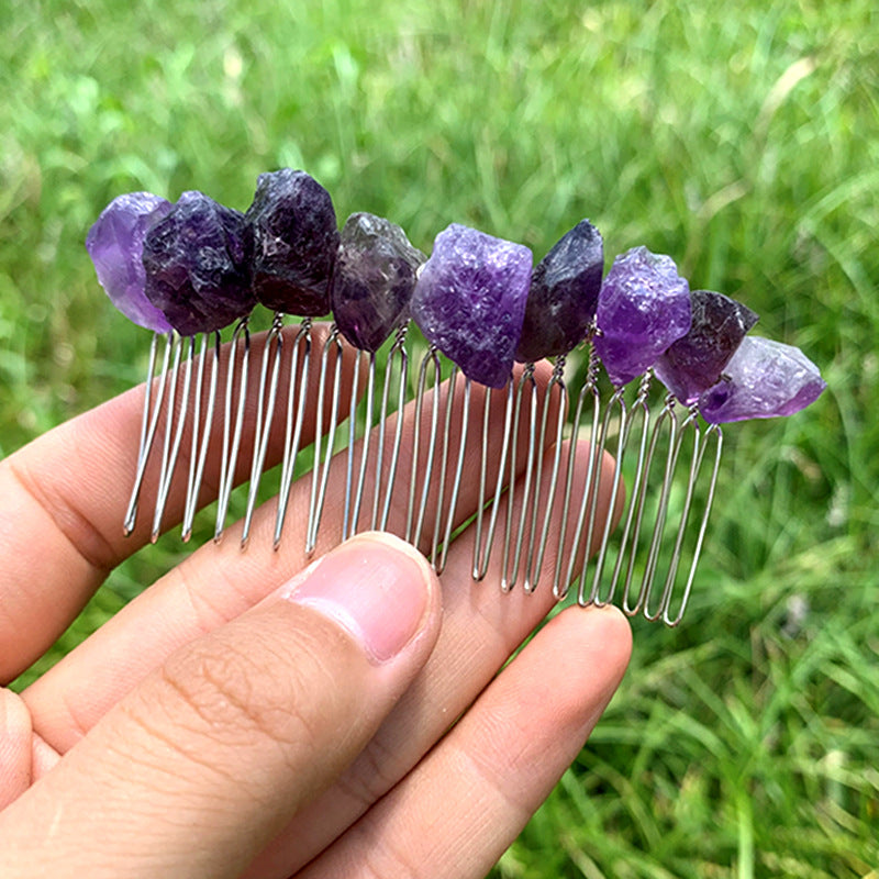Natural Crystal Haircomb
