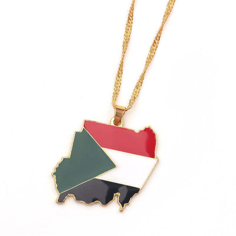 International Flag Pendant Necklace