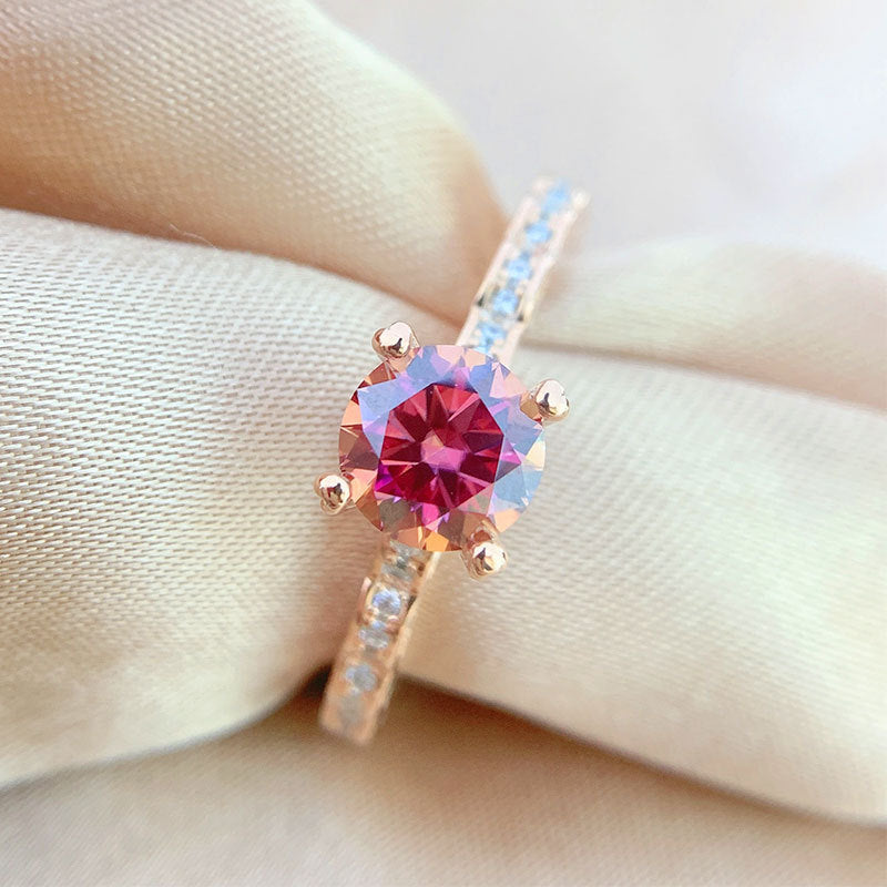 "Wave" - Moissanite Diamond Ring