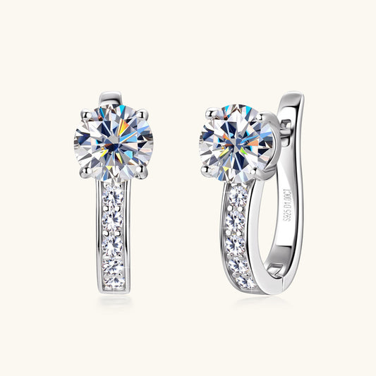 "So Sophisticated" - Moissanite U-shaped Earrings